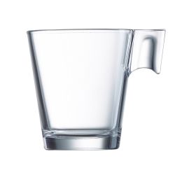 Tasse et sous tasse en verre