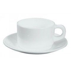 tasse et sous-tasse à café classiques